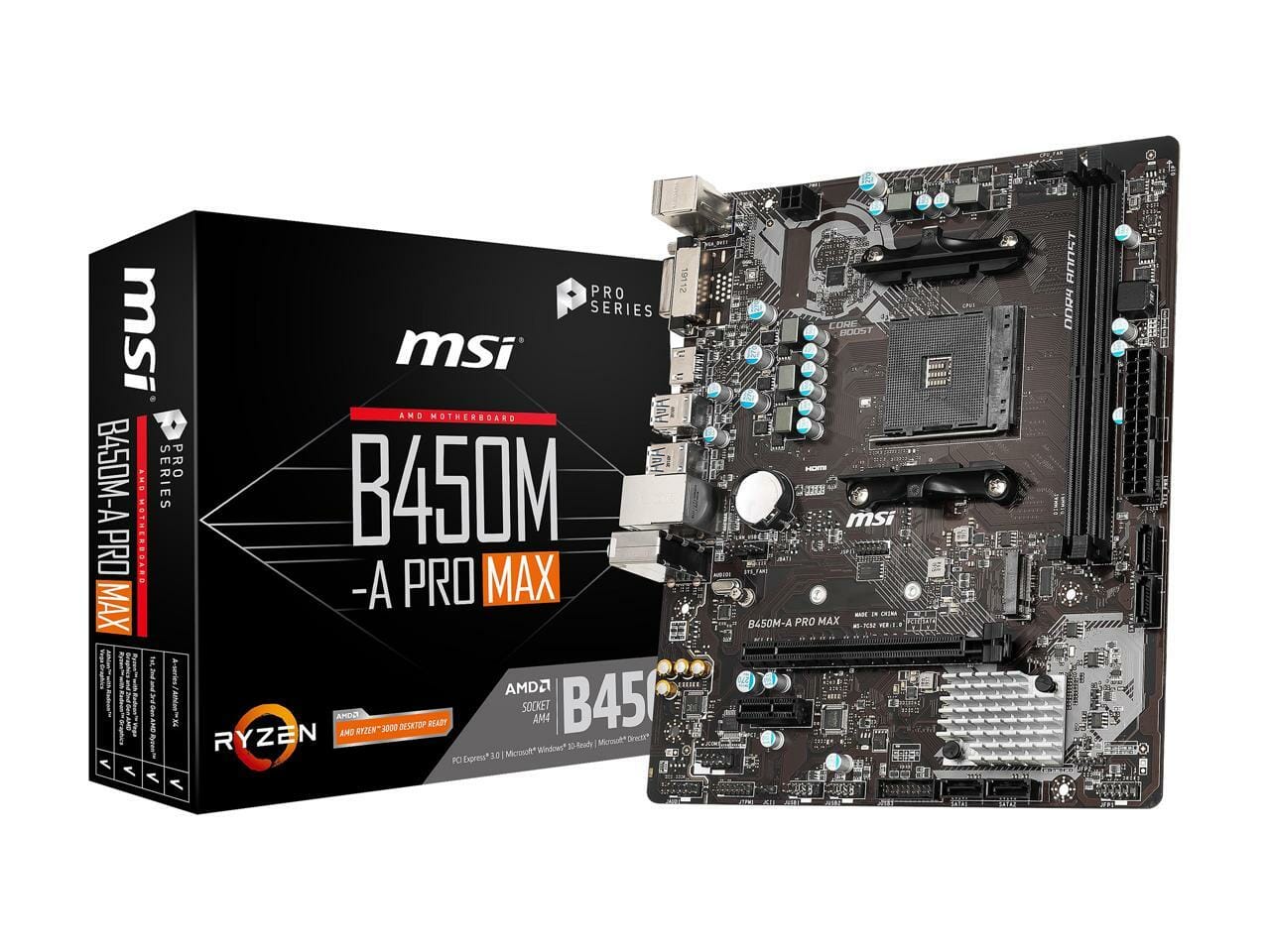 MSI B450M-A PRO MAX AMD AM4 Motherboard